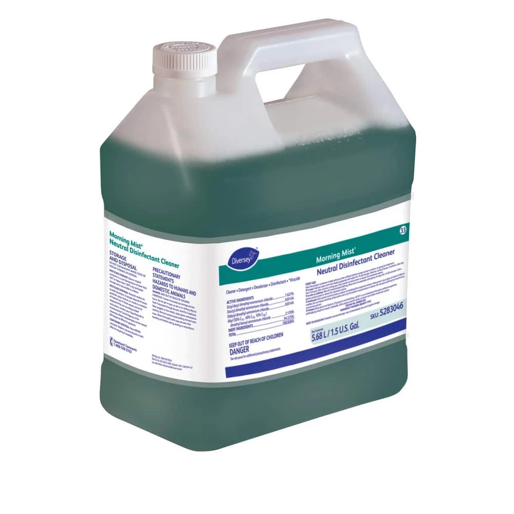Brand new 😀 Diversey Morning Mist® 1.5 gal. Neutral Disinfectant Cleaner, 2 Per Case ✨ 1 Brand new 😀 Diversey Morning Mist® 1.5 gal. Neutral Disinfectant Cleaner, 2 Per Case ✨