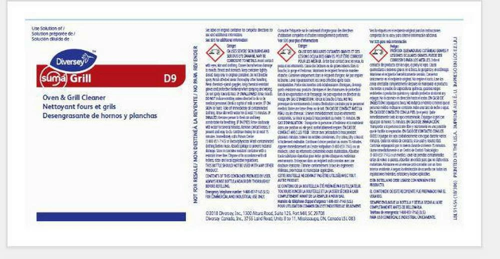 Top 10 👍 Diversey Product Label for Suma® D9 Oven and Grill Cleaners 🛒 1 Top 10 👍 Diversey Product Label for Suma® D9 Oven and Grill Cleaners 🛒